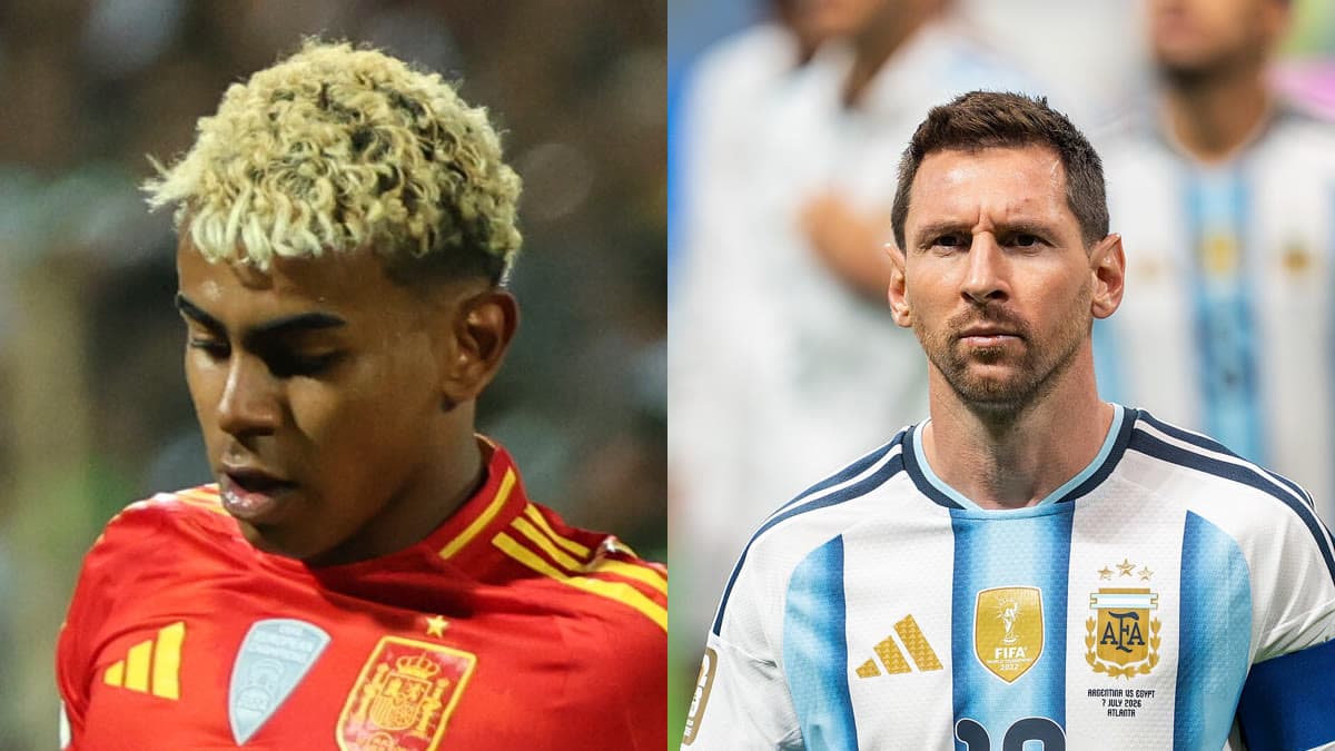 Lamine Yamal (İspanya) ve Lionel Messi (Arjantin)