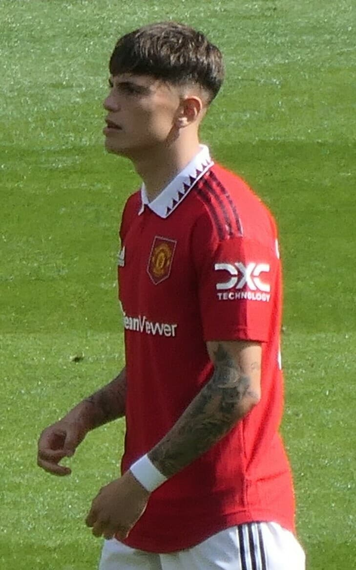 Alejandro Garnacho, Manchester United formasıyla sahada (Ağustos 2022 arşiv görüntüsü)