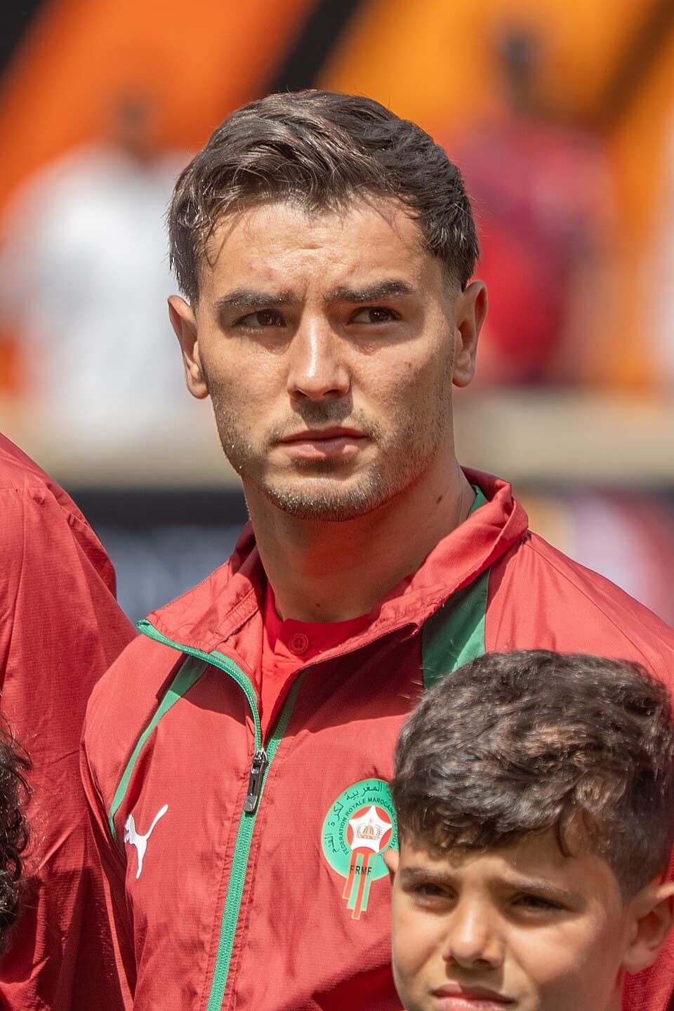 Brahim Diaz, Fas Millî Takımı eşofmanıyla maç öncesi sıralamada (Haziran 2026 arşiv görüntüsü)