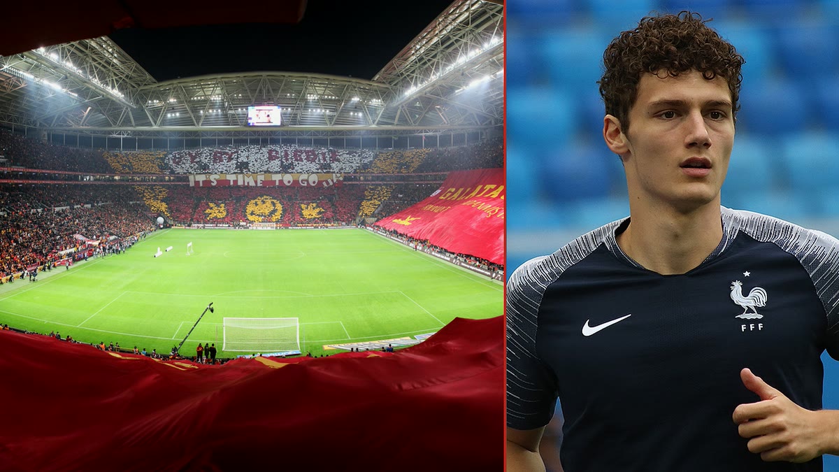 Solda Galatasaray'ın RAMS Park'ı, sağda Fransa Millî Takımı formasıyla Benjamin Pavard (2018 Dünya Kupası arşiv görüntüsü) — Galatasaray, oyuncu için Inter'e resmi teklif sundu