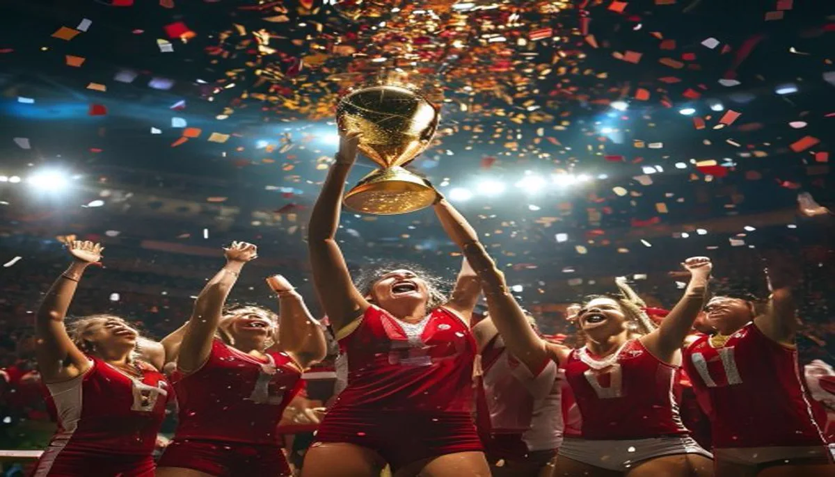 Altın kupayı kaldıran voleybolcular ve şampiyonluk kutlaması (temsilî görsel) — Filenin Sultanları Brezilya'yı 3-1 yenerek 2026 VNL şampiyonu oldu